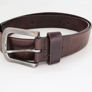 Designer Mens Leather Belt Brown