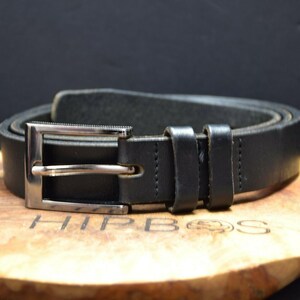 Next Vintage Mens Belt Leather Jeans Belt Black Size M (32-35)