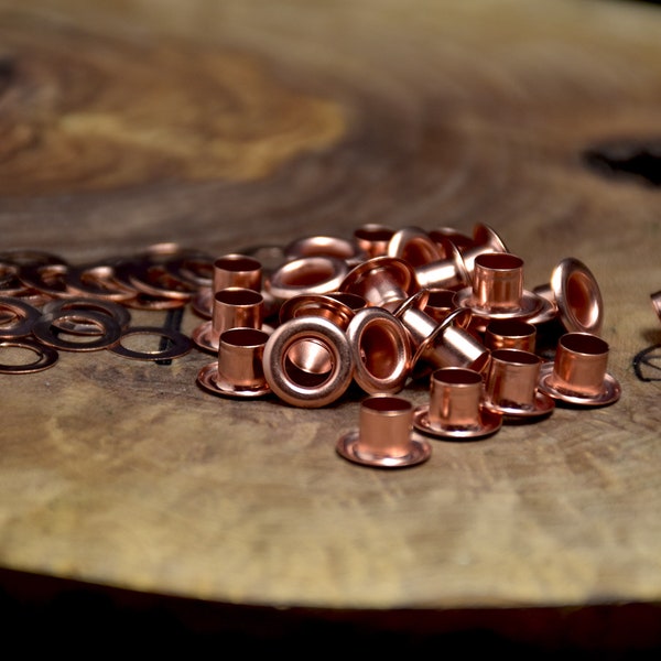 Œillet de 5 mm de haute qualité avec œillet de réparation d'artisanat en cuir, or rose