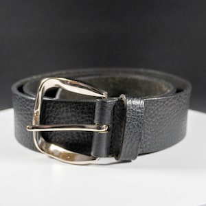 Next Womens Leather Belt Vintage Black Size S