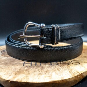Next Womens Belt Faux Leather Jeans Belt Black Size Small