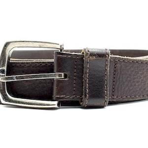 Vintage Parisian Original Mens Leather Belt Brown Size 40