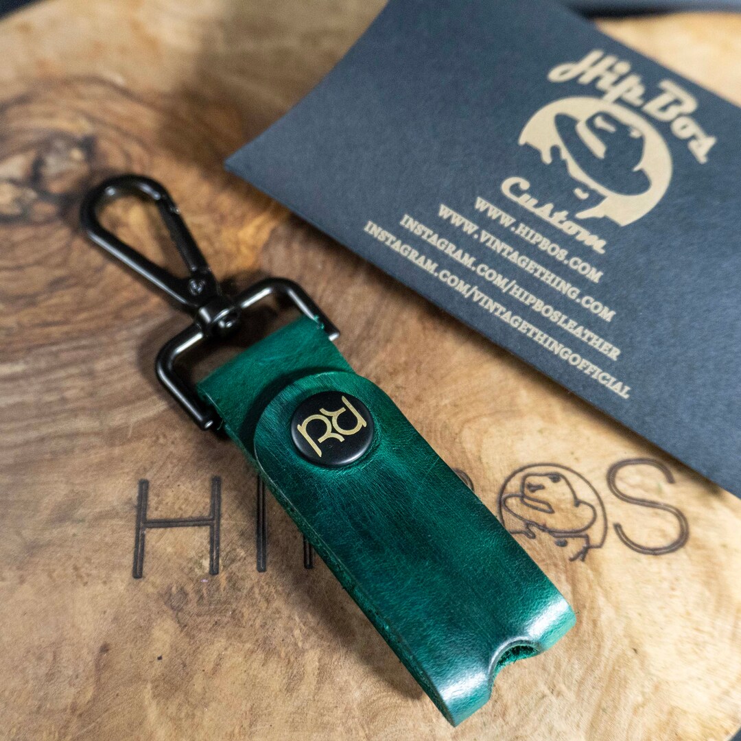 Personalised Leather Drum Key Holder, Case, Keychain Handmade Etsy