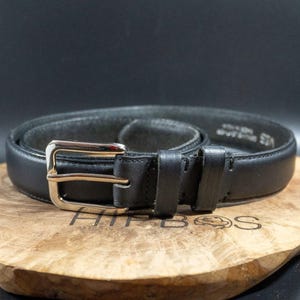 Marks and Spencer Mens Belt M&S Leather Jeans Belt Black Size 34-36
