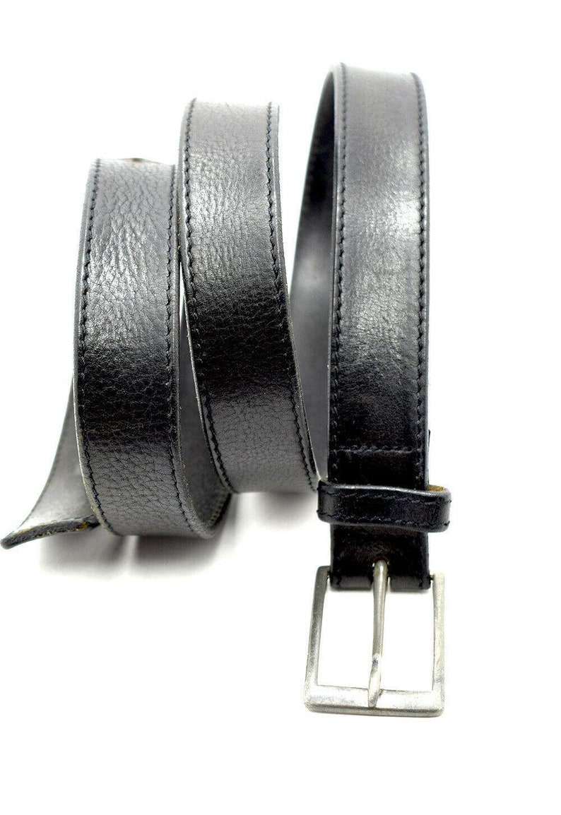 Eddie Bauer Vintage Mens Leather Belt Black Size 40 Etsy
