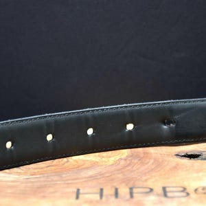 David Jones Mens Classic Leather Belt Black Size Large image 5