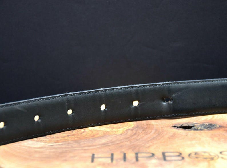 David Jones Mens Classic Leather Belt Black Size Large image 5