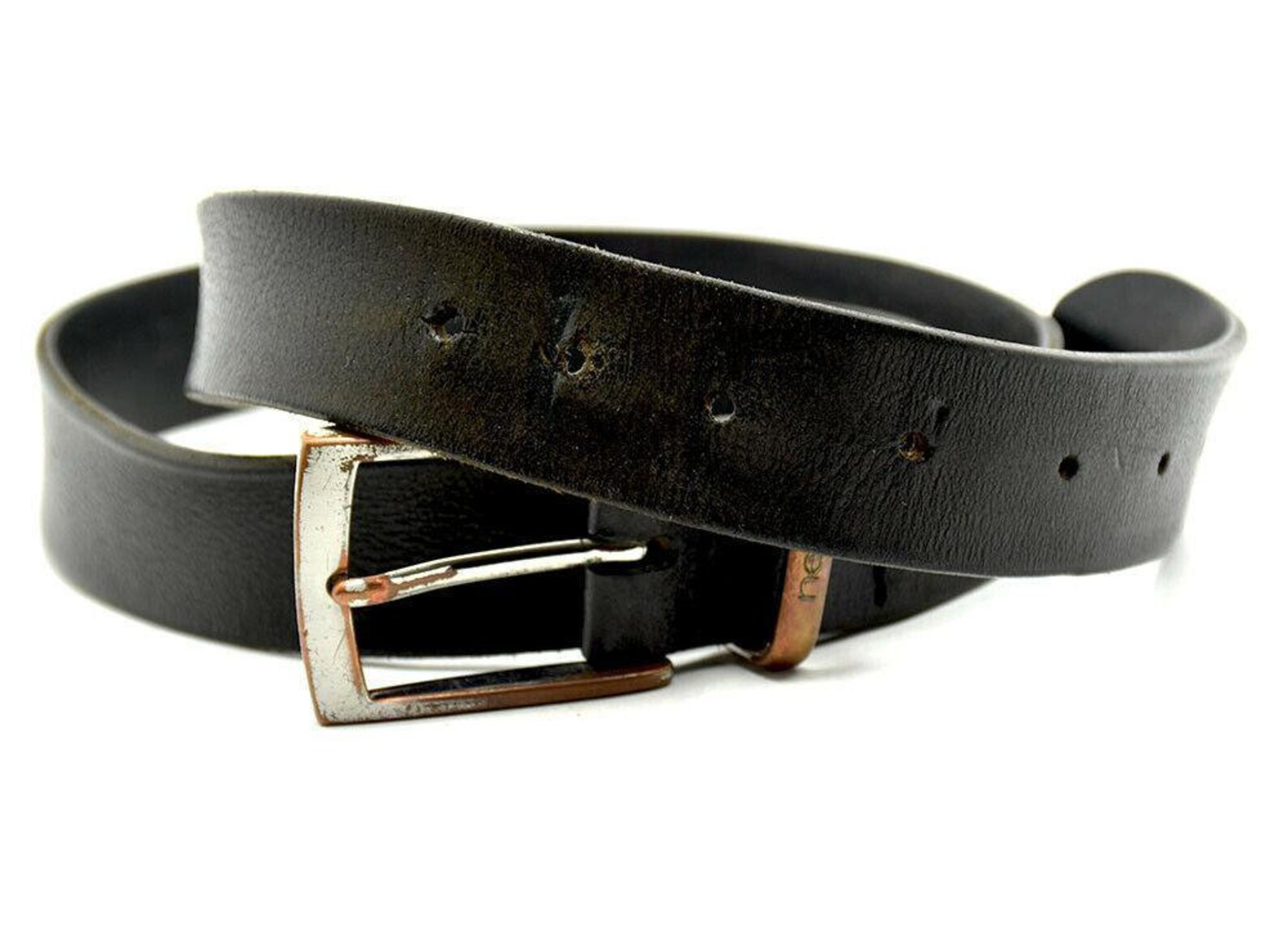 Next Vintage Mens Leather Belt Black Size 36 Etsy