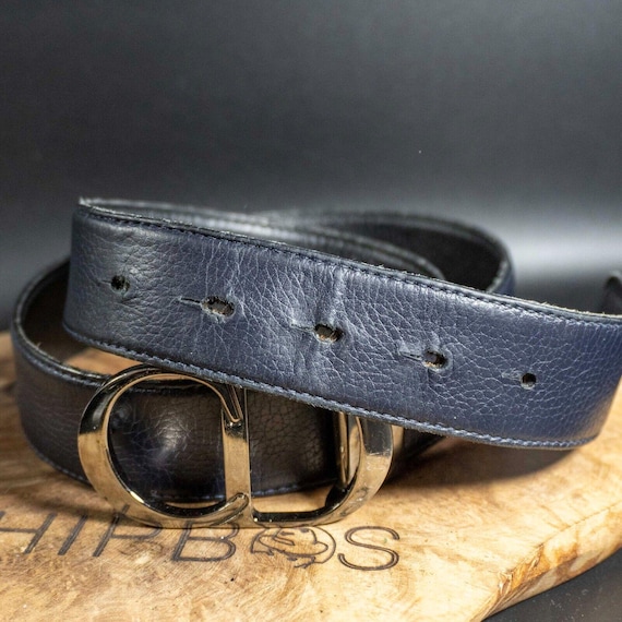 Dior Homme Logo Buckle Belt in Black for Men | Lyst