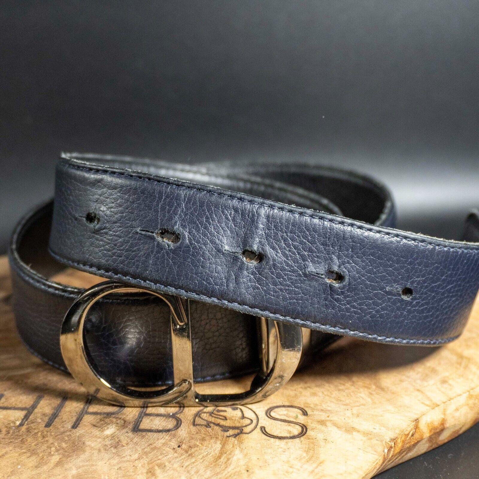 Leather belt Dior Homme Black size 95 cm in Leather - 42619155