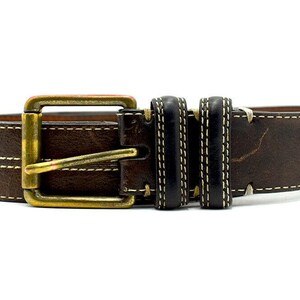 Genuine Cole Haan Classic Mens Leather Belt Brown Size 32