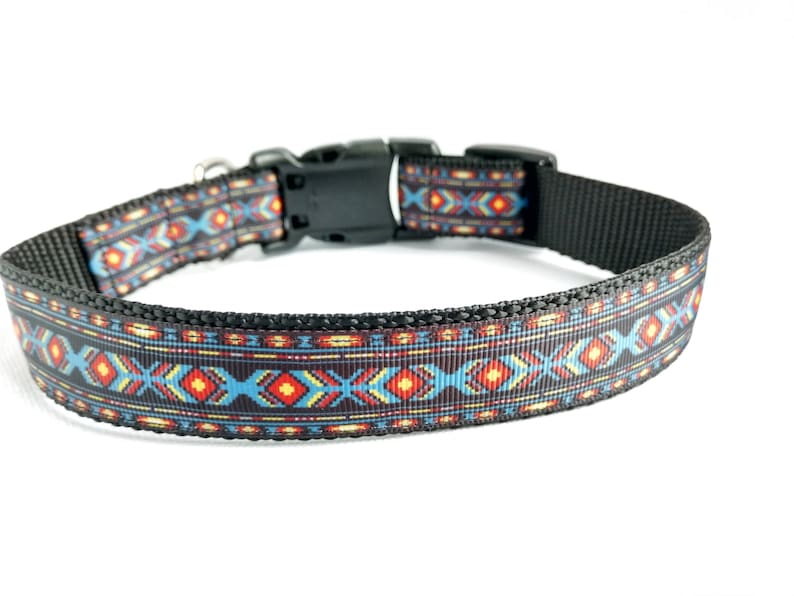 Aztec Print Dog Collar 3/4 and 1 Widths Etsy Israel
