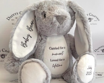 Personalised Bunny Baby loss Miscarriage Keepsake Bauble Christmas memory gift