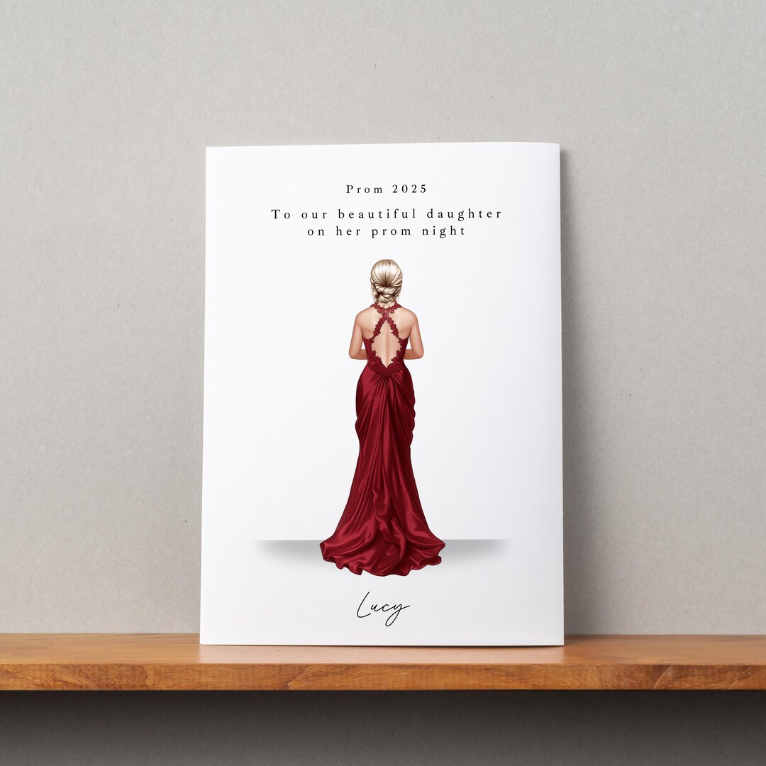 Prom Print Personalised Daughter Prom Print, Graduation Gift, University ...