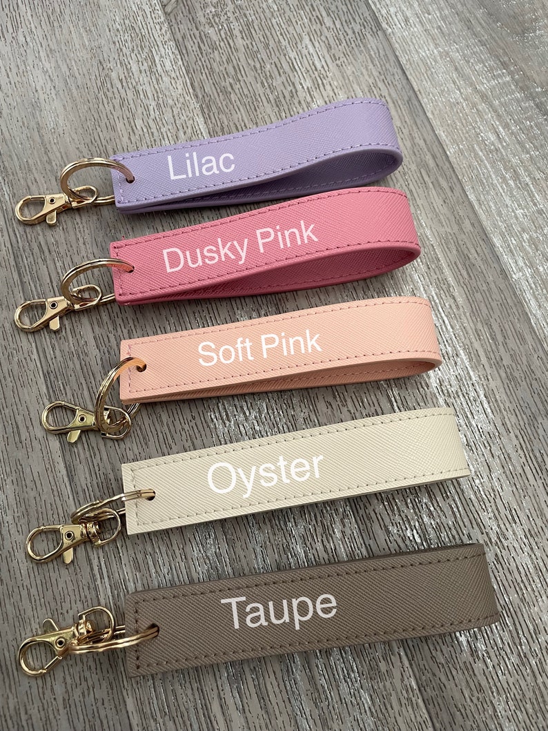 Personalised wristlet keyring Personalised gift Keychain Initials gift New Car Bridesmaid gifts image 3