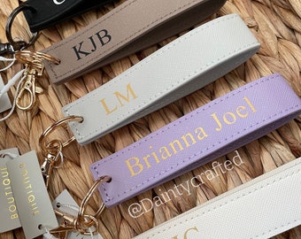 Personalised wristlet keyring | Personalised gift | Keychain | Initials gift | New Car | Bridesmaid gifts