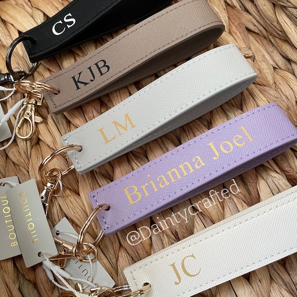 Personalised wristlet keyring | Personalised gift | Keychain | Initials gift | New Car | Bridesmaid gifts