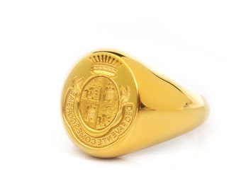 Bague héraldique, blason familial, chevaliere homme, chevalière, bague en or pour homme, chevalière personnalisée, bague homme, bijoux sur mesure