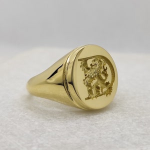 Coat of Arms Ring, Men Signet Ring, Gold Signet Ring, Armorial Ring, Wax Seal Ring, Family Crest Ring, Personalized Ring, Chevaliere Homme