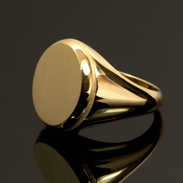 14k Gold Signet Ring, Man Solid Gold Ring, Signet Ring, Family Signet Ring, Husband Gift, Chevalier Ring, Man Ring Gift, Custom Pinky Ring