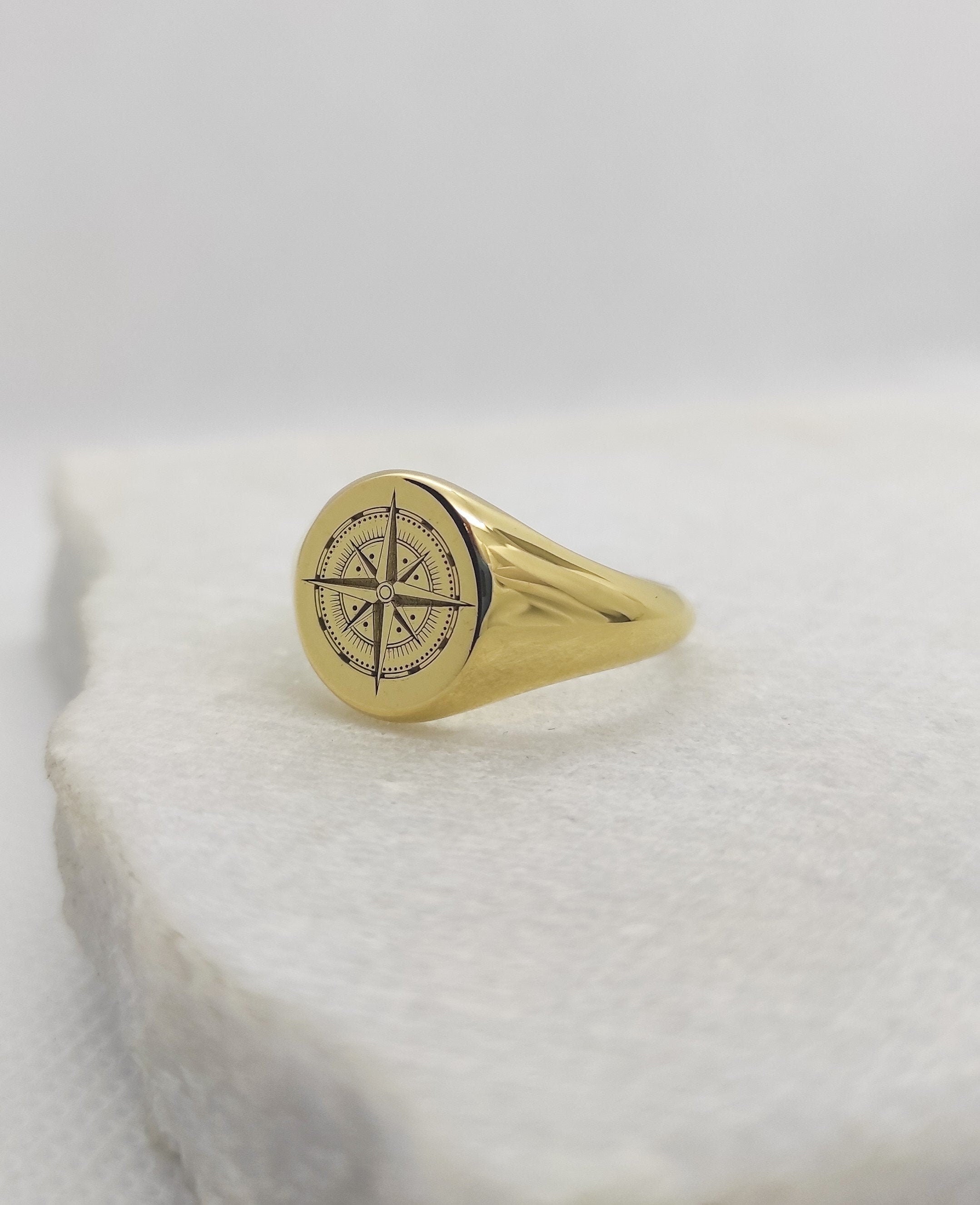 Compass Signature - Gold tone ring