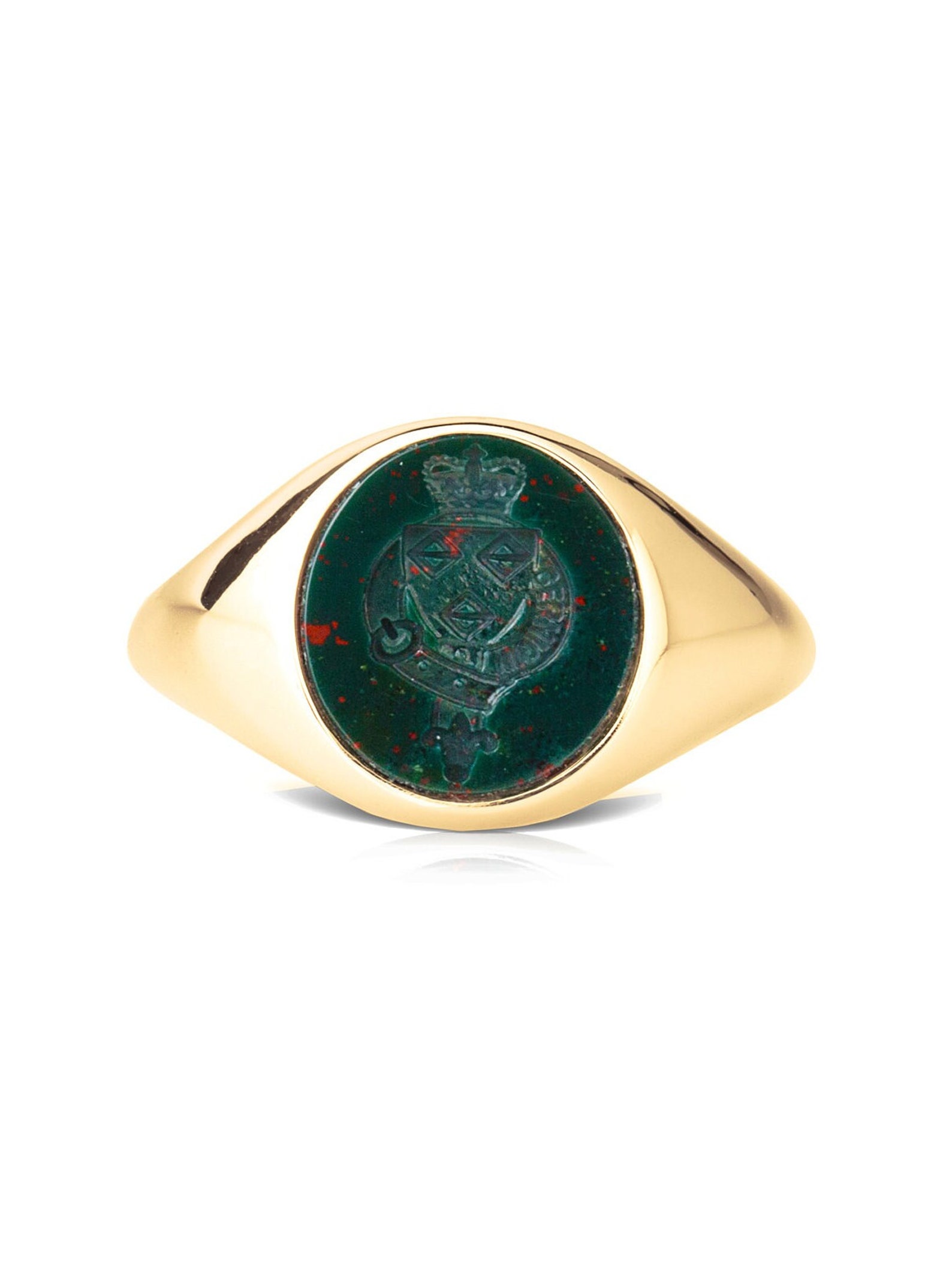 Engraved Bloodstone Ring Family Crest Ring Coat of Etsy