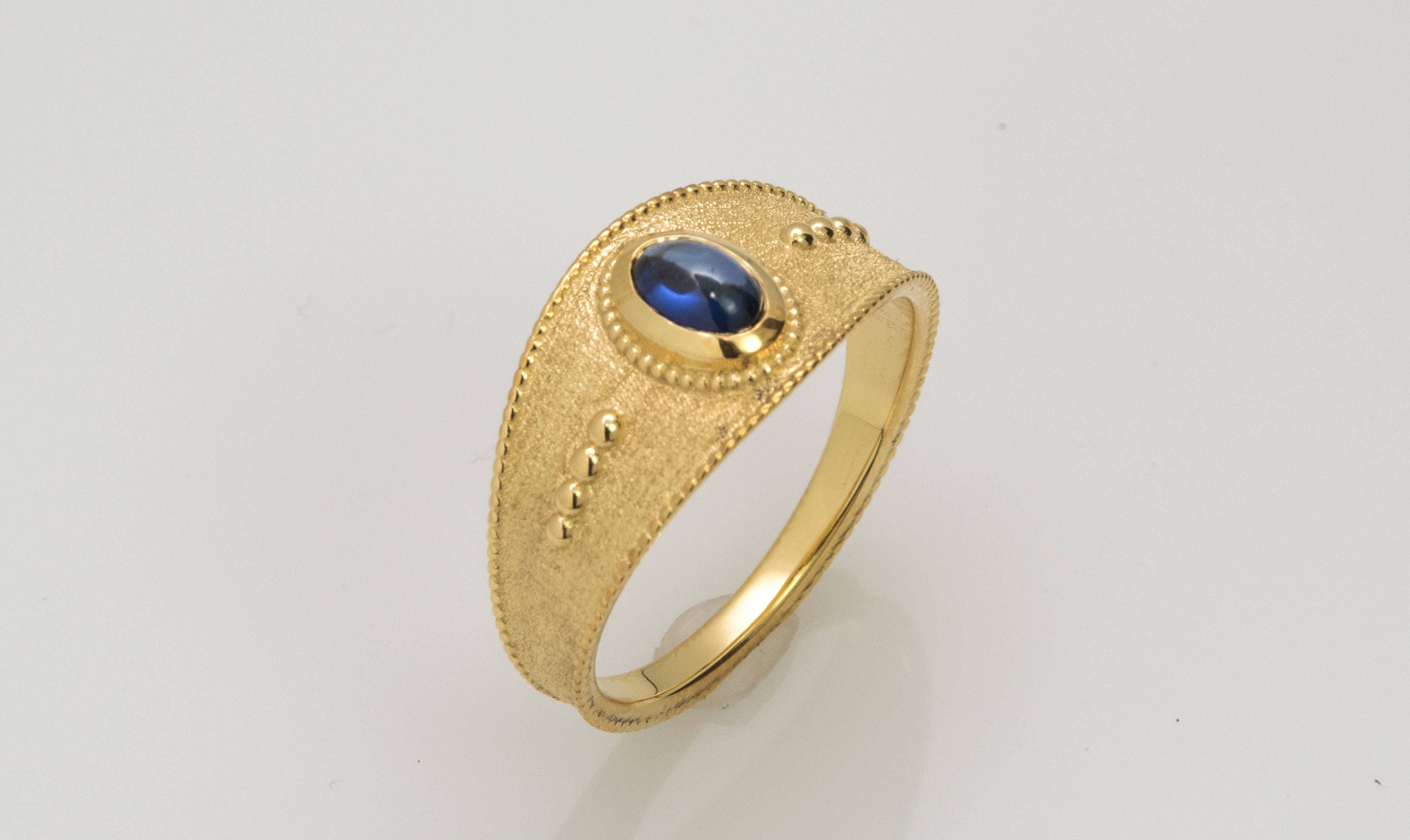 Mens Sapphire Ring Solid Gold Ring Men 18k Sapphire Ring - Etsy UK