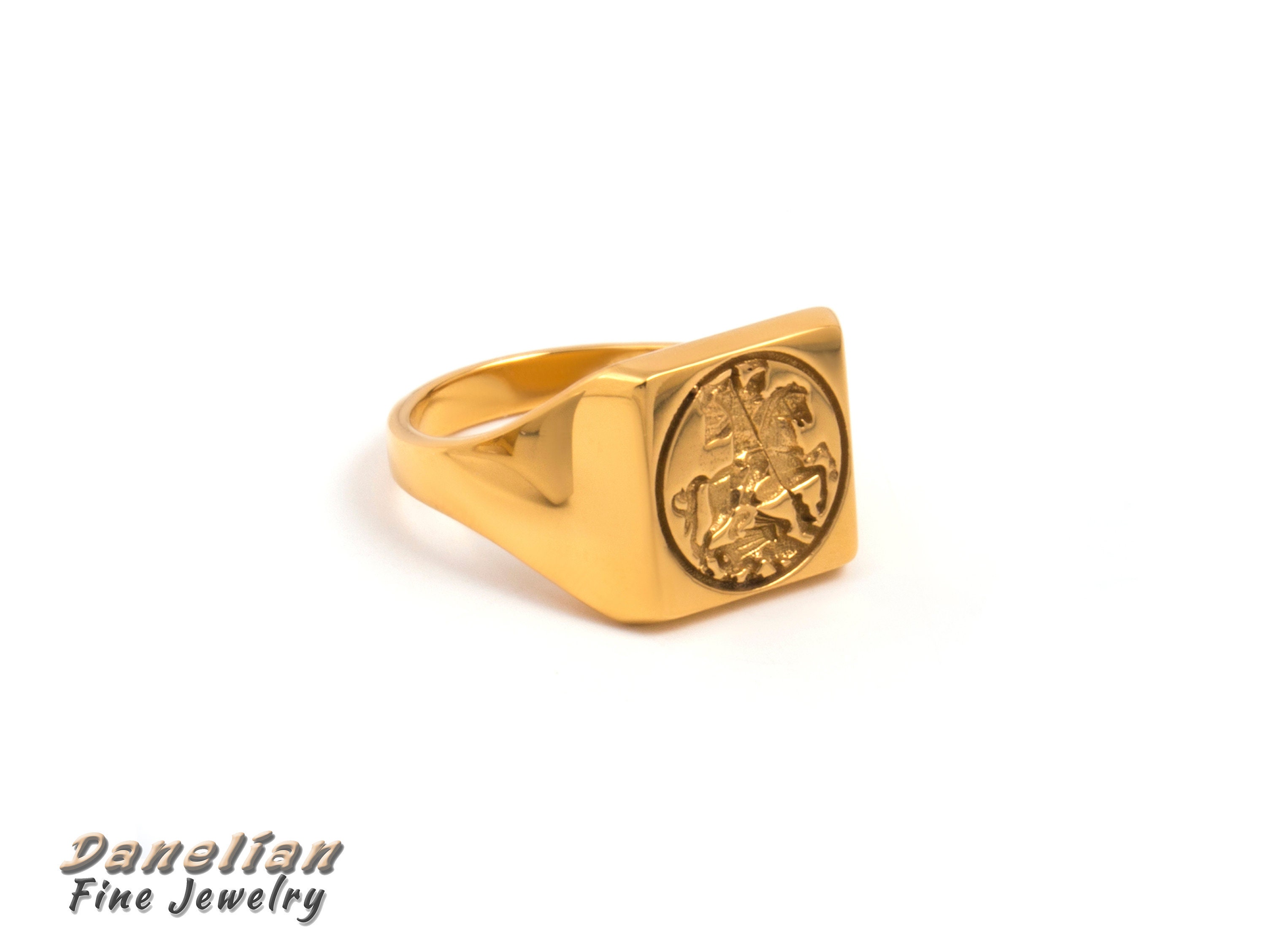 Custom Frog Crest Signet Ring, Yellow Gold – Jens Hansen NZ