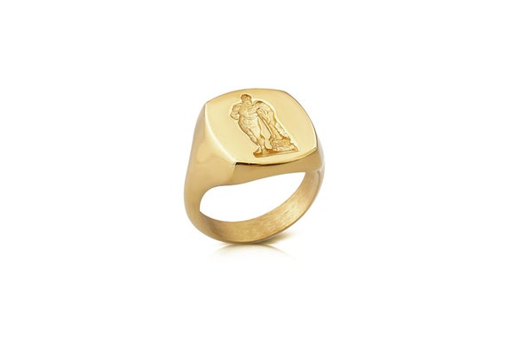 dedo pensión escaldadura Anillo de sello de oro de Hércules Anillo de dios griego - Etsy México