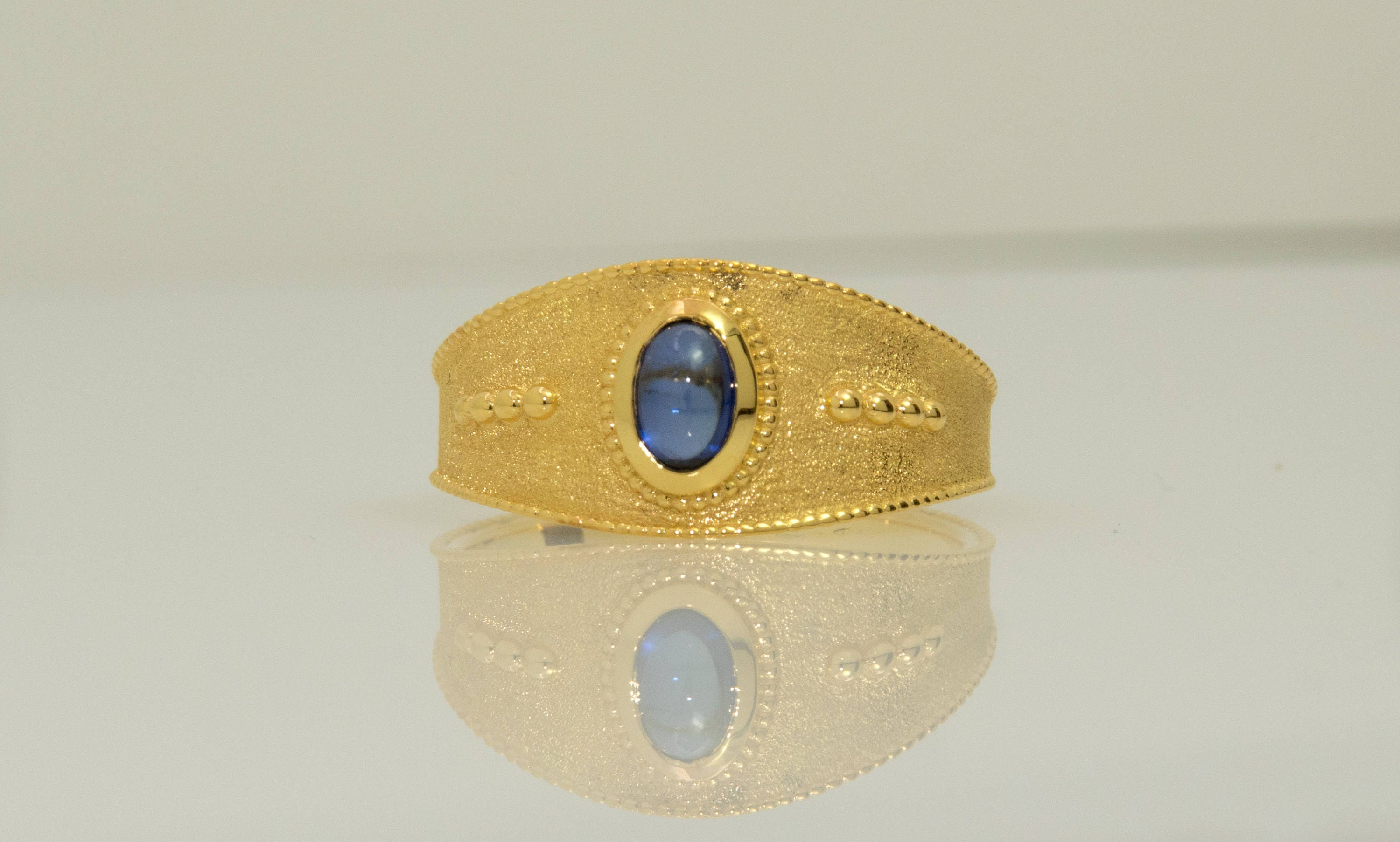 Mens Sapphire Ring Solid Gold Ring Men 18k Sapphire Ring - Etsy UK