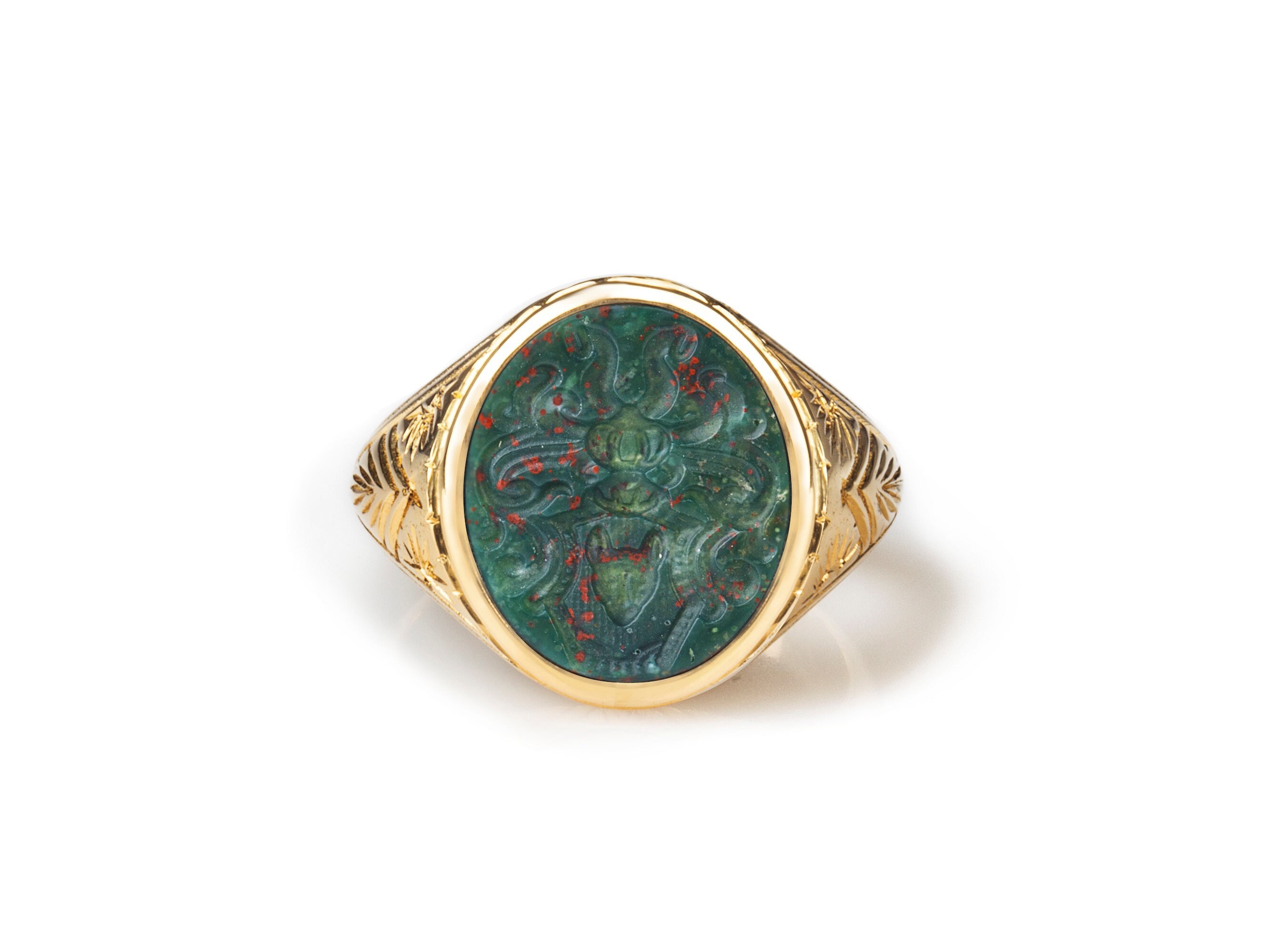 Anillo de heráldica escudo de armas de piedra de - España