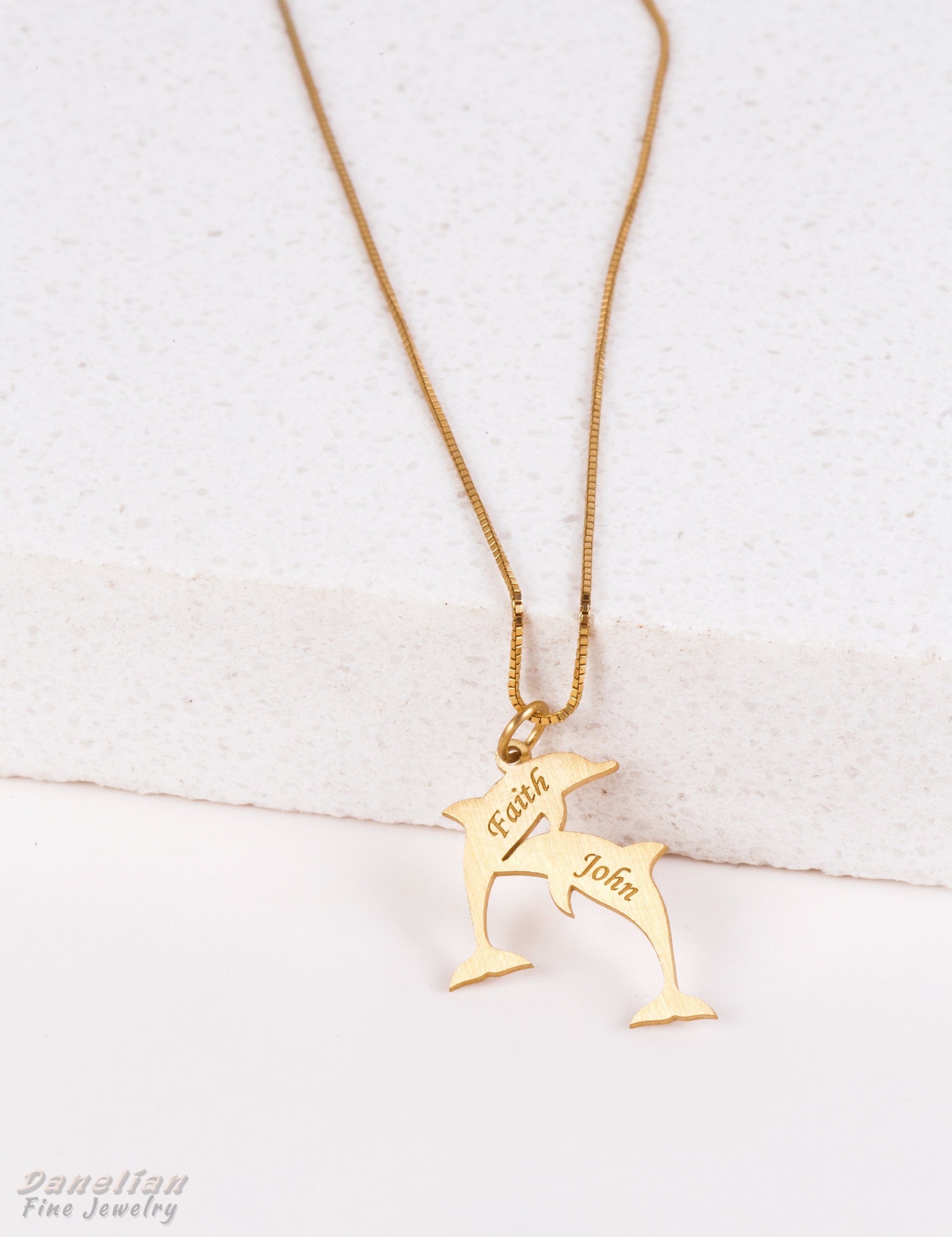 10k Yellow Gold Dolphin Pendant Charm Necklace Sea Life Fine Jewelry Gifts For Women For Her 10k Yellow Gold Dolphin Pendant Charm Necklace Sea Life Fine Jewelry Gifts For Women For Her