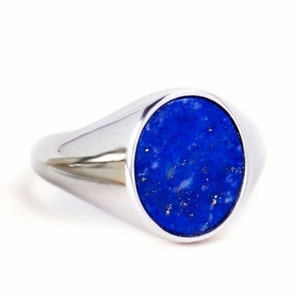 Lapis lazuli ring, Gold Man Ring, Rose Gold Ring, Sterling Silver, Lapis Signet Ring, Man Silver Ring, Man Pinky Ring, Husband Gift