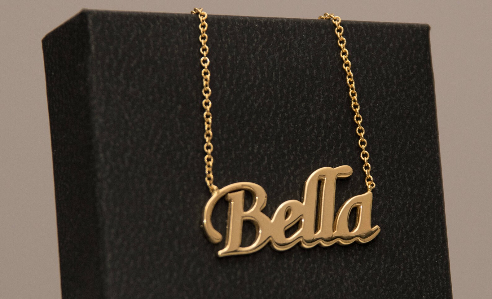 Any Name Bella Name Necklace CUSTOM NAME NECKLACE Solid Etsy