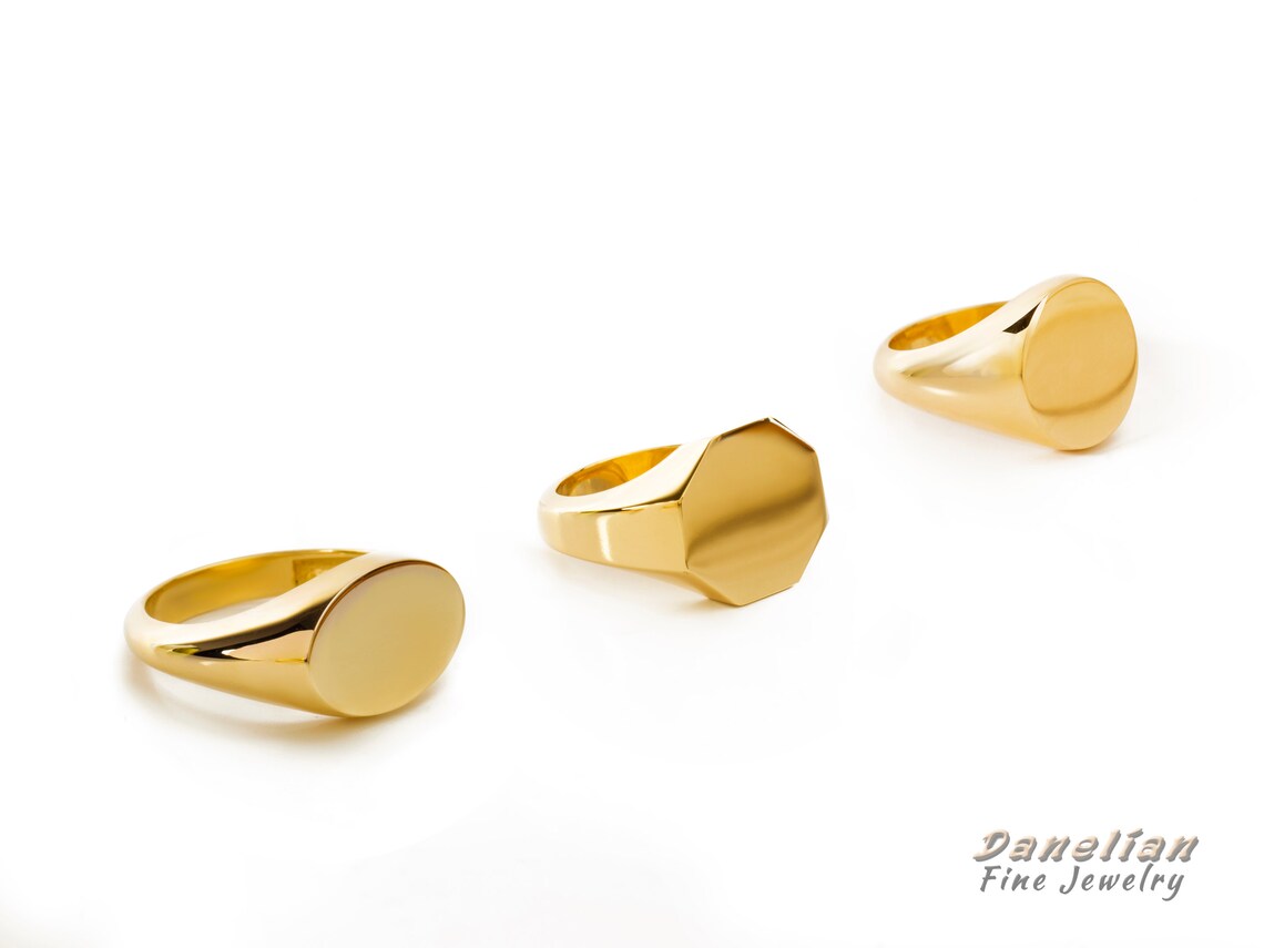 14ct Real Gold Ring Man Ring Classic Vintage Ring Etsy