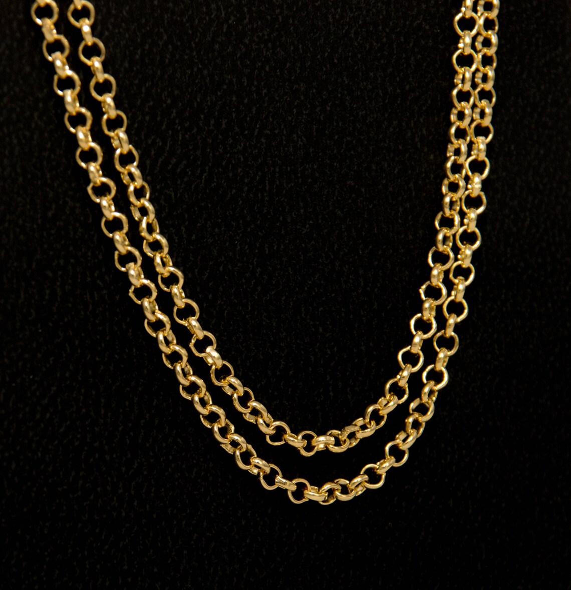 18k Solid Gold Chain 18k Gold Rolo Chain Round Link Chain Etsy UK
