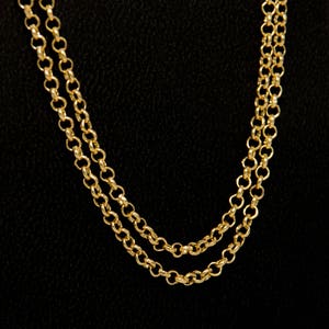 Colar Rolo Chain em Ouro Maciço 18k: Elos Redondos em Ouro Amarelo