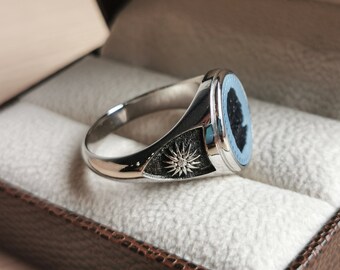 純金瑪瑙インタリオリング：カスタム家紋印章 - Etsy 日本