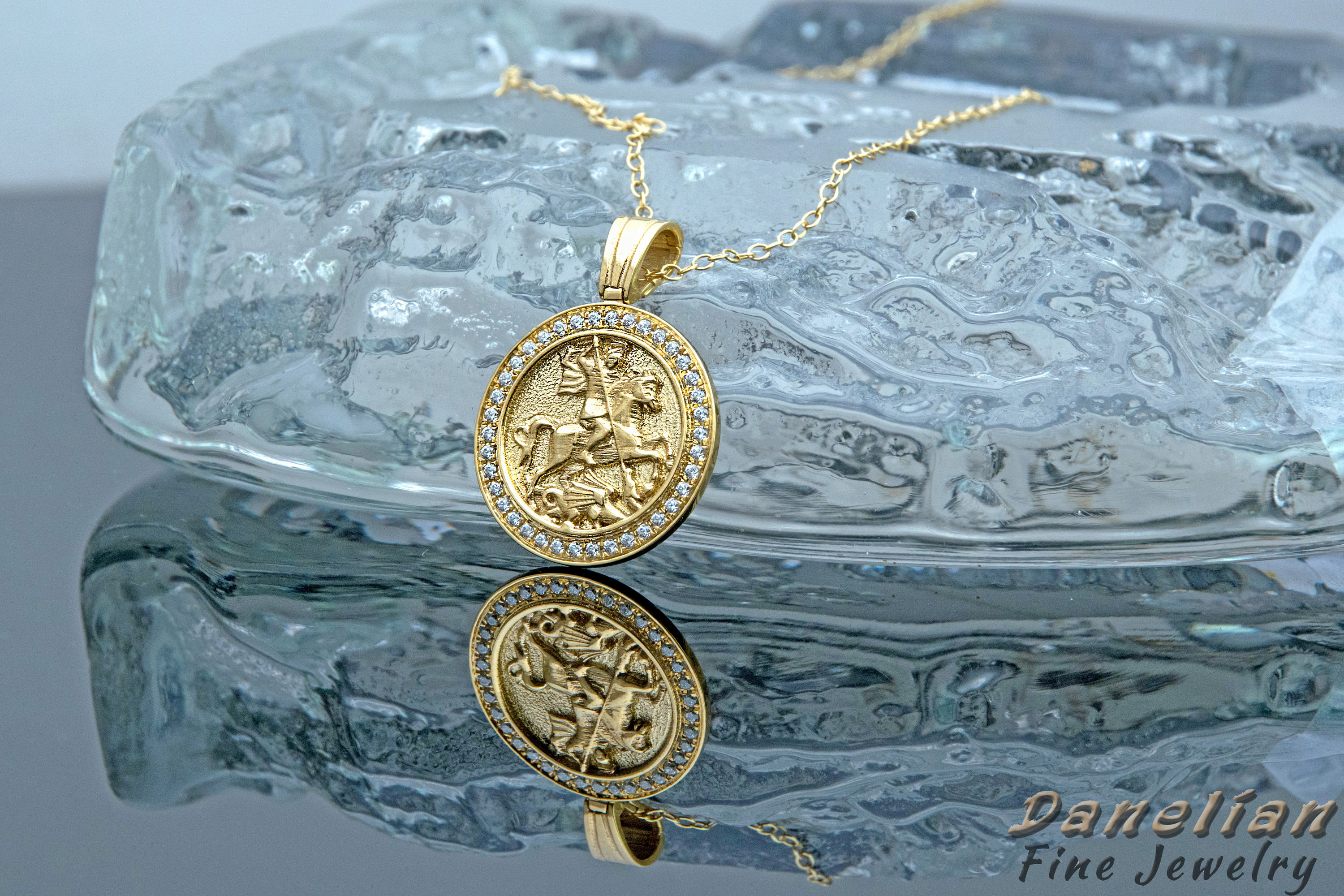 Men Gold Necklace Sovereign Pendant Sterling Silver Etsy