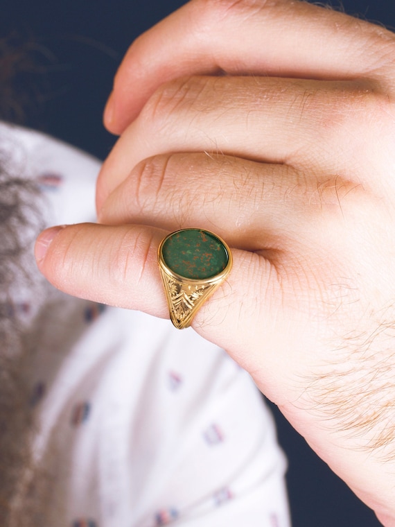 Victorian English Bloodstone Ring — Isadoras Antique Jewelry