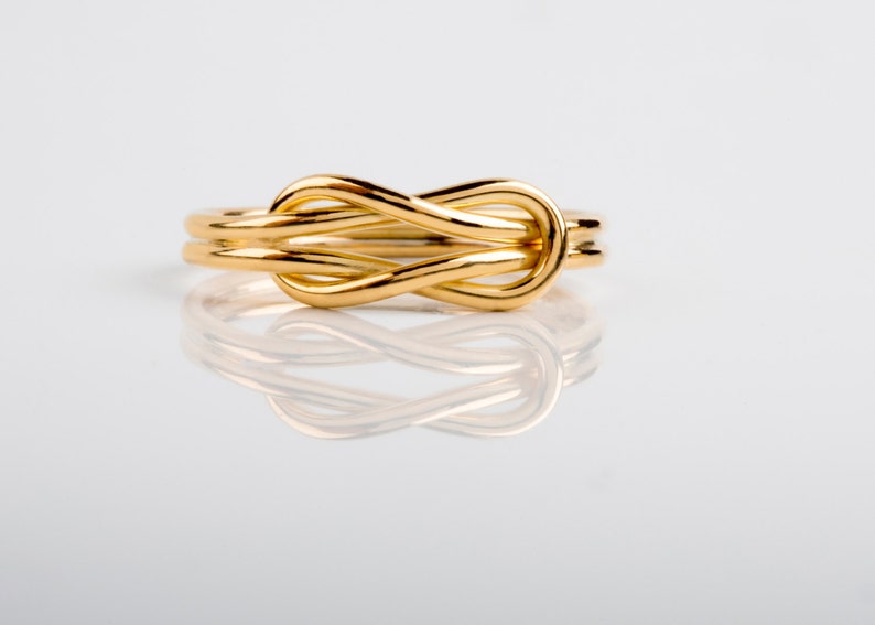 Infinity Valentine Ring Gold Wire Knot Ring BDSM Jewelry Valentine Ring Gift Solid Gold Knot Ring BDSM Ring Alternative Engagement
