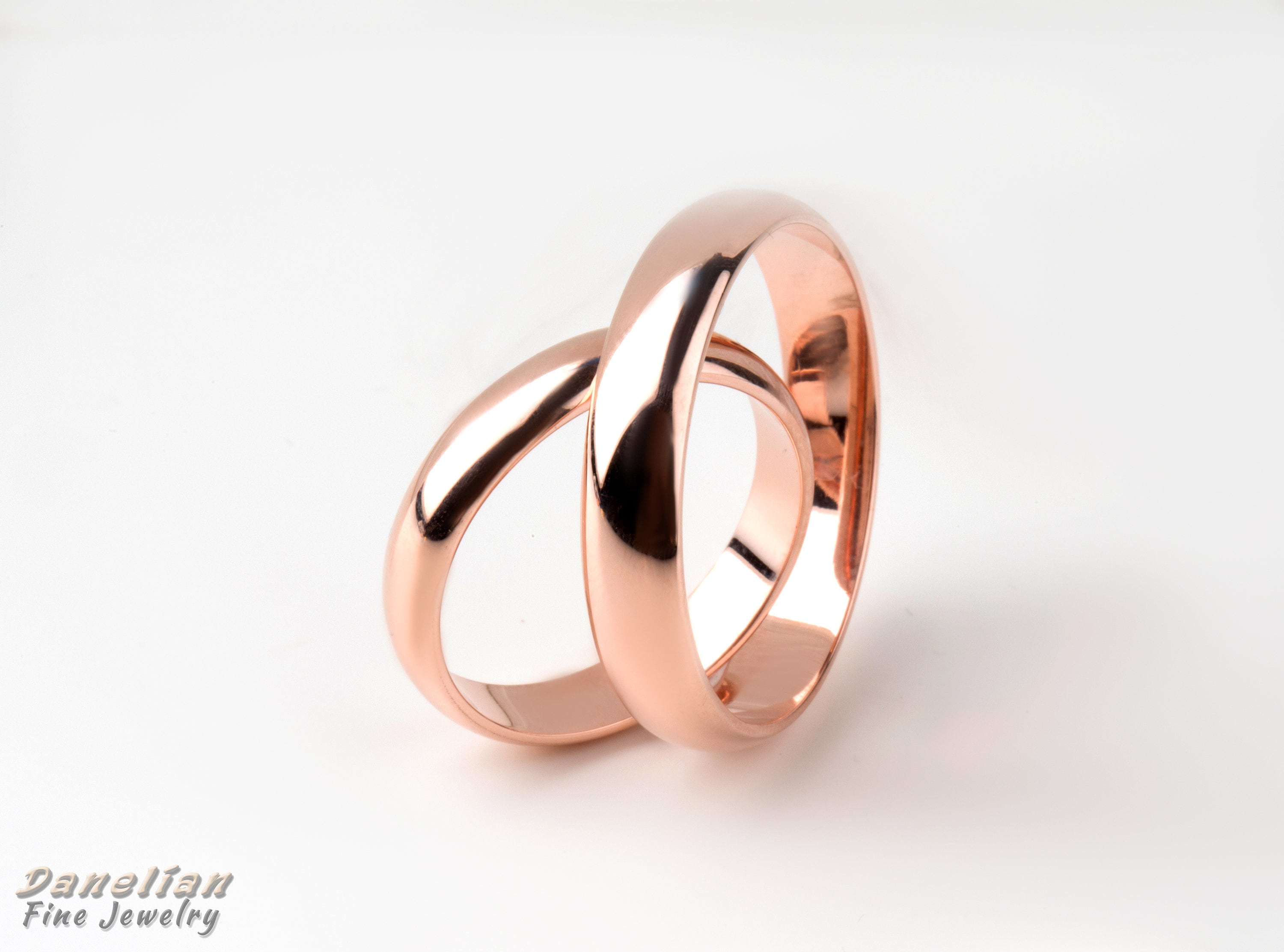 His and her bands Simple Wedding Bands CUSTOM FOR EACH 18k Etsy