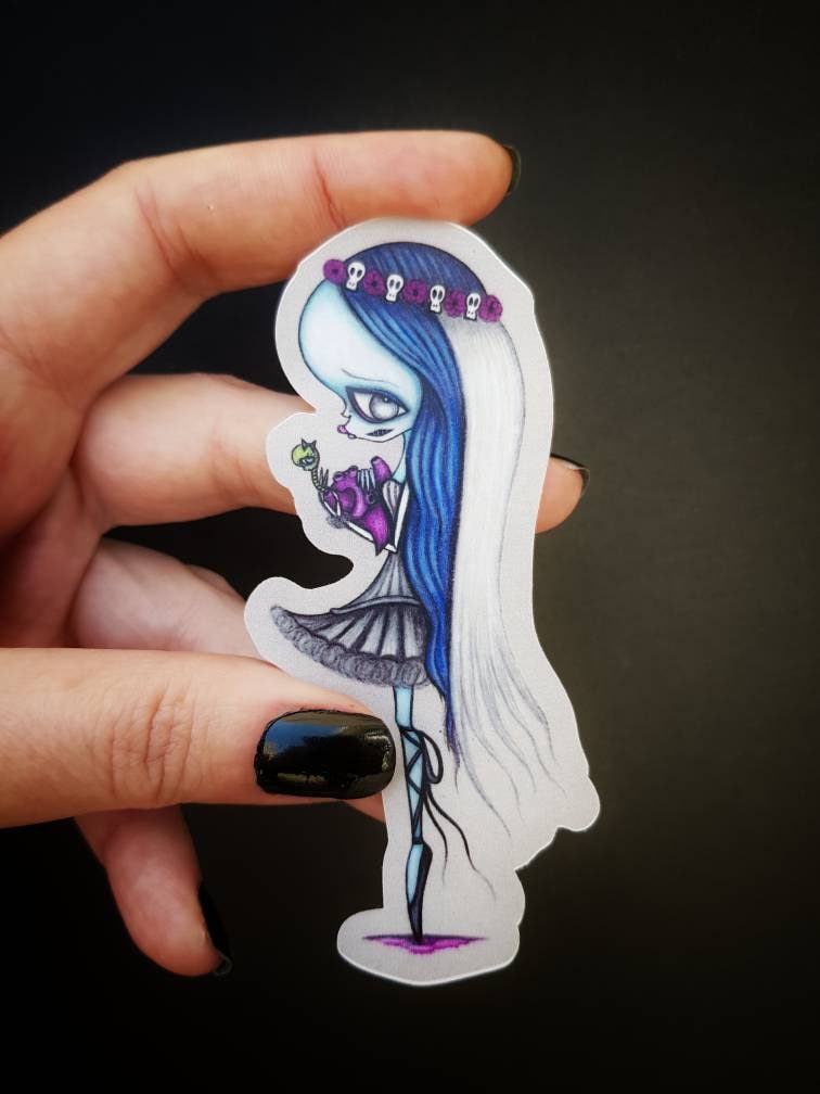 Emily Vinyl Sticker 4x3 inchesSticker the Corpse Bride Art | Etsy