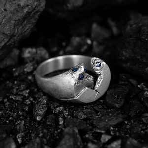Sello Grieta 1. Anillo hecho a mano en plata 925ml.