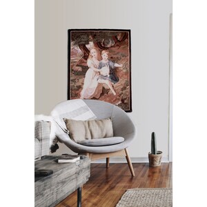 Hand Woven Aubusson Tapestry | Cottagecore Aesthetic Tapestry | Vintage Handwoven Wall Art | Handwoven Wall Hanging | Cottage Decor 43x56 in