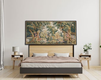 Bedroom Wall Tapestry | Hanging Rug Wall Art | Handwoven Wall Tapestry For Bedroom Guest Bedroom | Large Fancy Bedroom Decor