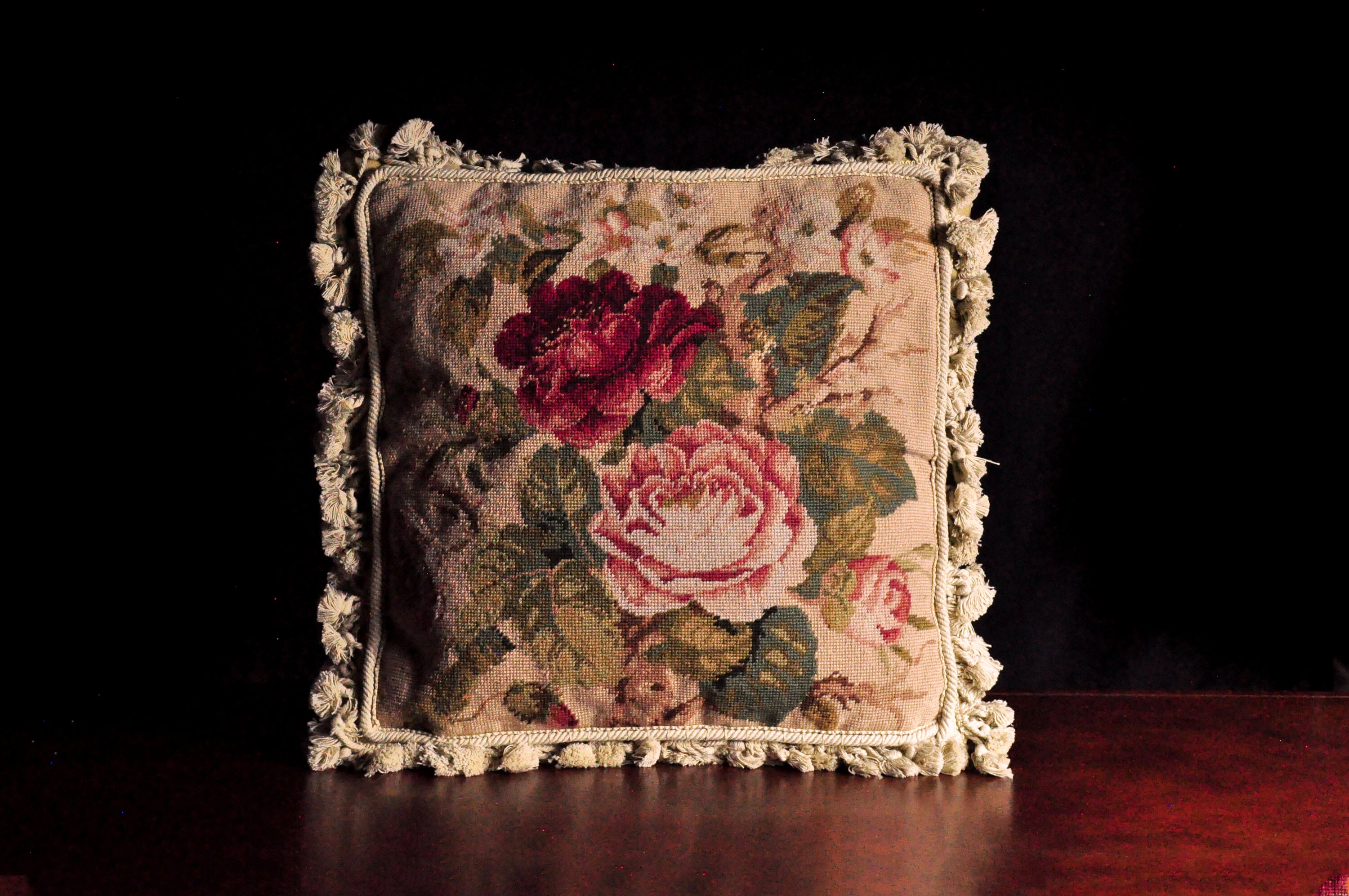 Vintage Floral Throw Pillow Victorian Style Accent Pillow Etsy UK
