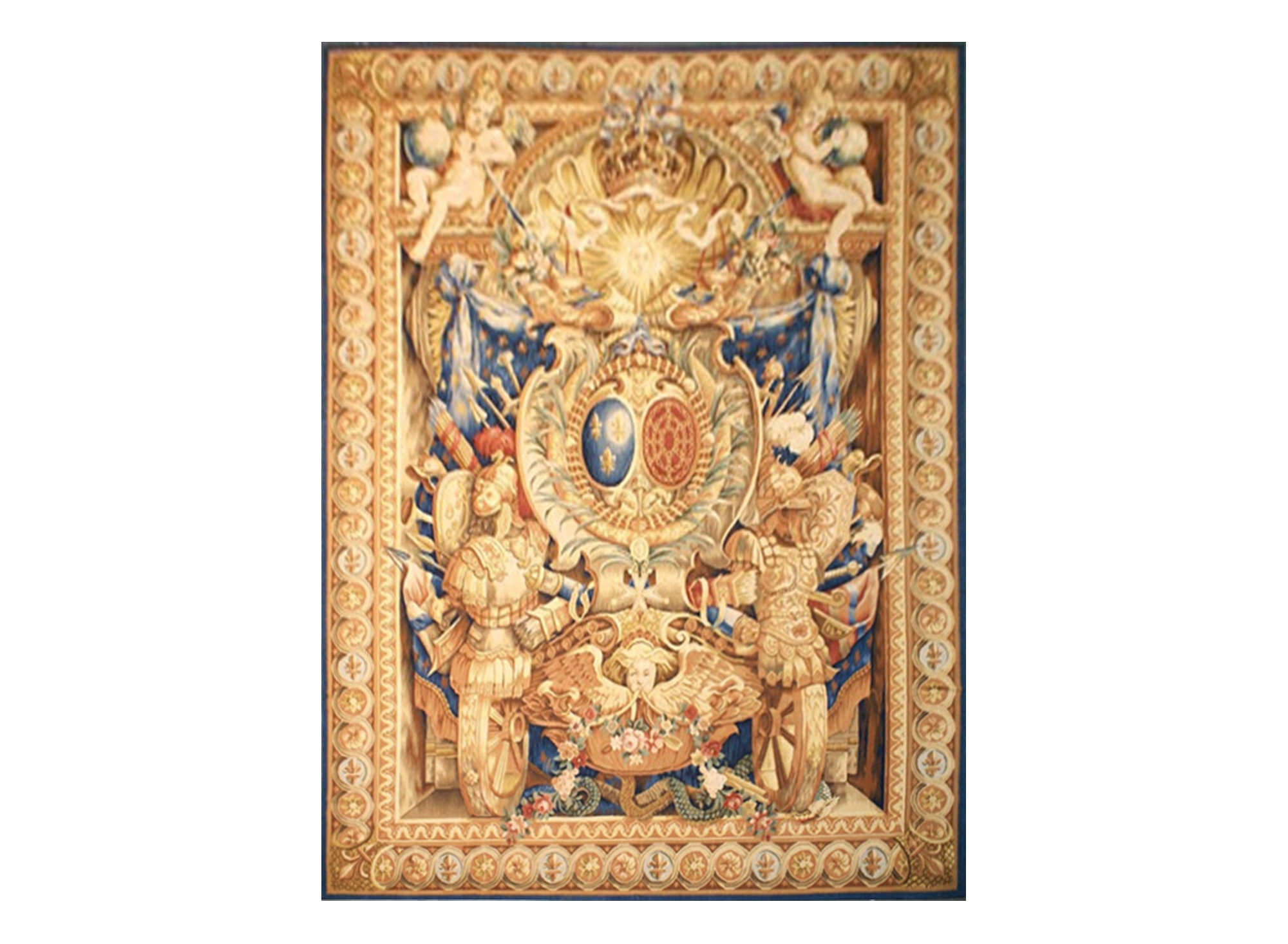 Aubusson Tapestry Antique Reproduction European Handwoven French
