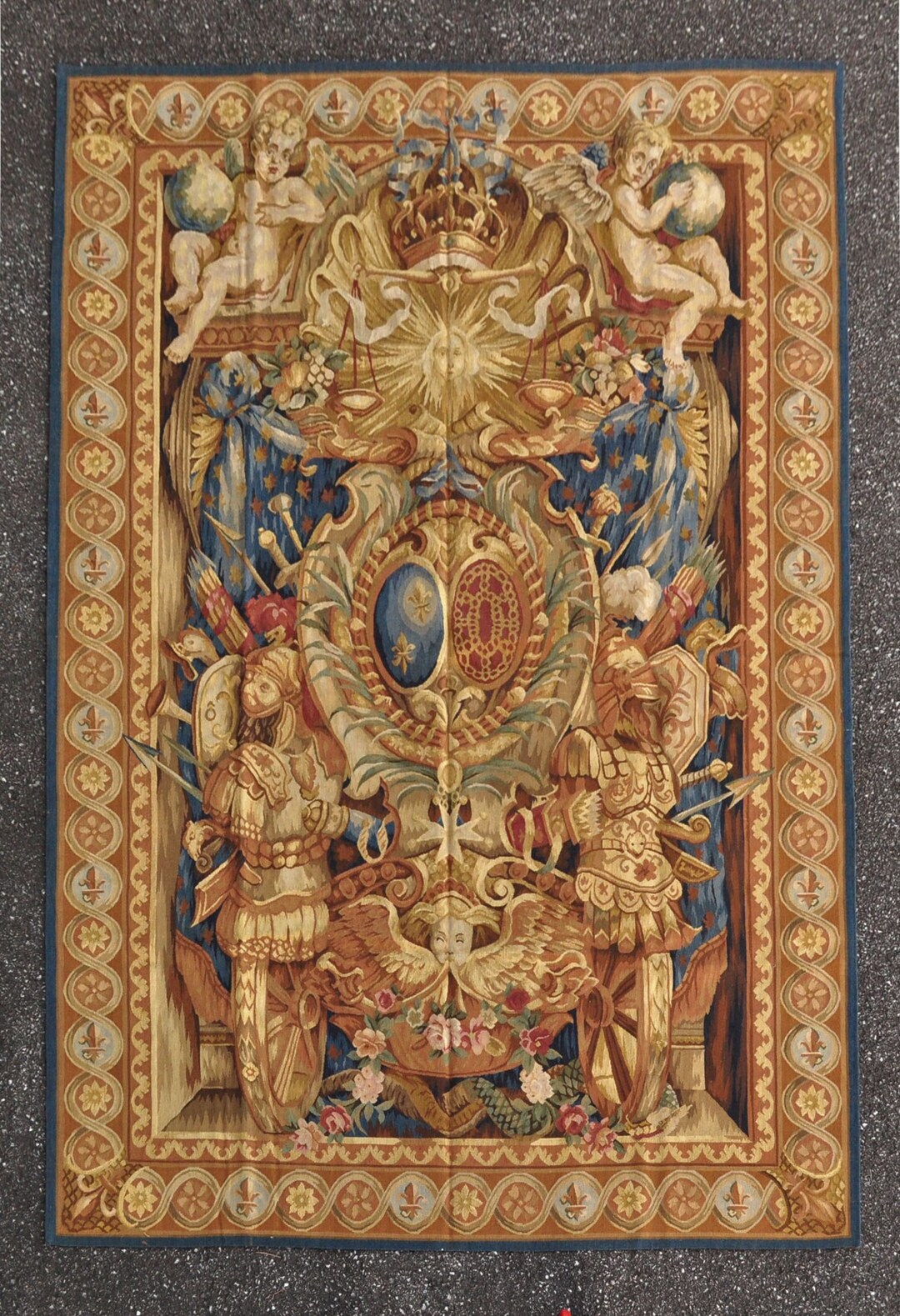 Aubusson Tapestry Antique Reproduction European Handwoven French