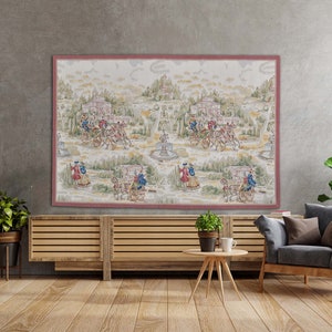 Hand-woven Aubusson Tapestry | Vintage Wall Art Tapestry | French Gobelins Weave Renaissance Tapestry | Medieval Wall Hanging Art 48x72 inch
